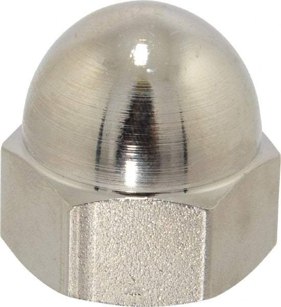 Value Collection - 3/4-10" UNC, 1/16" Width Across Flats, Nickel Plated, Steel Acorn Nut - 1" Overall Height, Grade 2 - Strong Tooling