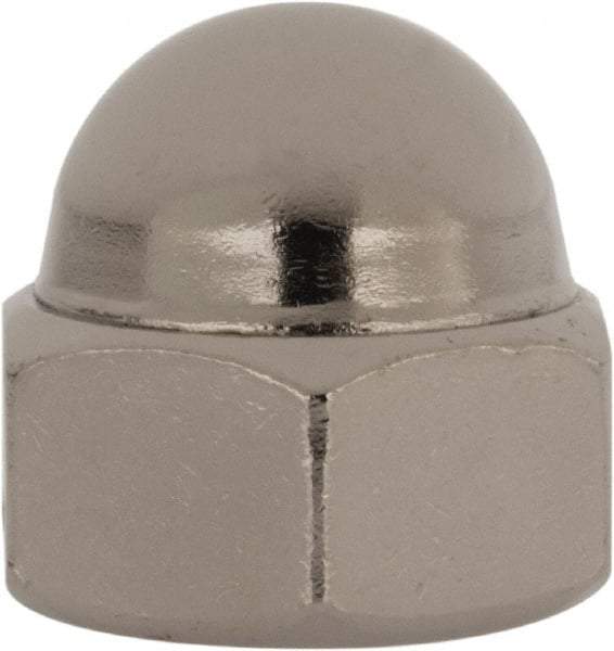 Value Collection - 1/2-20" UNF, 3/4" Width Across Flats, Nickel Plated, Steel Acorn Nut - 9/16" Overall Height, Grade 2 - Strong Tooling