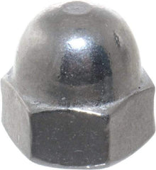 Value Collection - #10-24 UNC, 3/8" Width Across Flats, Uncoated, Stainless Steel Acorn Nut - 9/32" Overall Height, Grade 18-8 - Strong Tooling