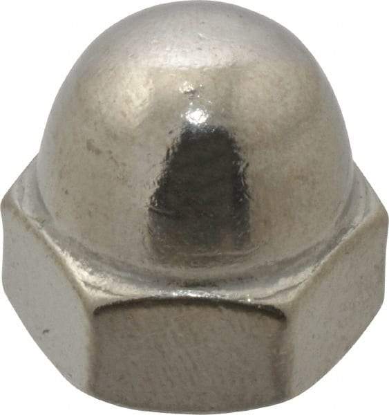 Value Collection - 3/8-16" UNC, 5/8" Width Across Flats, Uncoated, Stainless Steel Acorn Nut - 27/64" Overall Height, Grade 18-8 - Strong Tooling