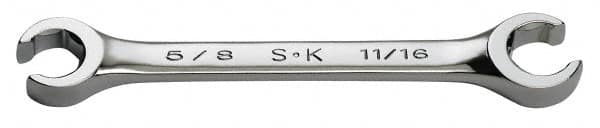 SK - 1/4 x 5/16", Chrome Finish, Open End Flare Nut Wrench - Strong Tooling