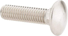 Value Collection - 3/8-16 UNC 1-1/2" Length Under Head, Standard Square Neck, Carriage Bolt - 18-8 Stainless Steel, Uncoated - Strong Tooling