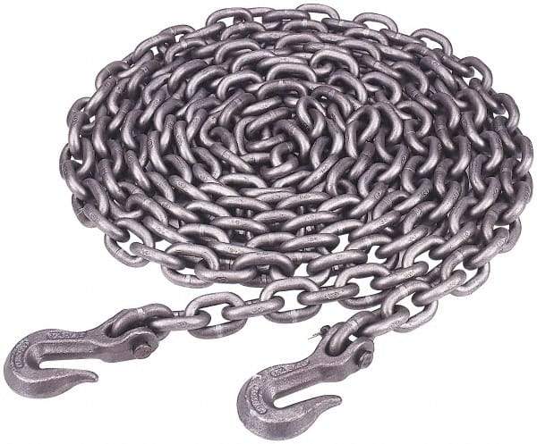 Peerless Chain - 20 Ft. Long, 5400 Lbs. Load Capacity, Carbon Steel Tie Down Chain - 43 Grade, 1.33 Inch Inside Long x 0.569 Inch Inside Wide - Strong Tooling