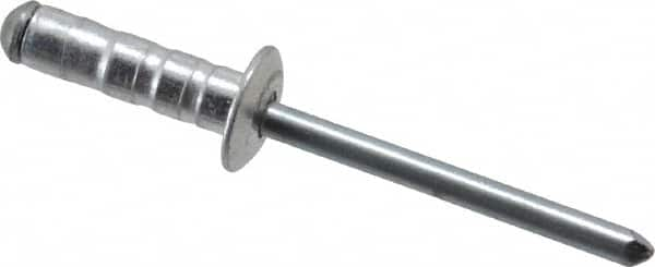 RivetKing - Size 63-67 Dome Head Aluminum Multi Grip Blind Rivet - Steel Mandrel, 0.187" to 0.456" Grip, 3/8" Head Diam, 0.192" to 0.196" Hole Diam, 0.716" Length Under Head, 3/16" Body Diam - Strong Tooling