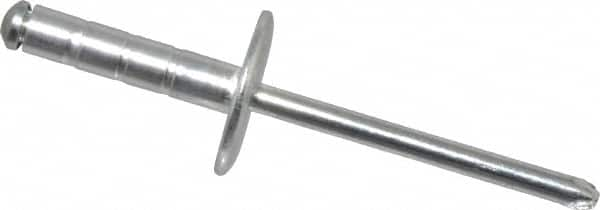 RivetKing - Size 66-69 Large Flange Dome Head Aluminum Multi Grip Blind Rivet - Steel Mandrel, 0.275" to 0.598" Grip, 0.612" Head Diam, 0.192" to 0.196" Hole Diam, 7/8" Length Under Head, 3/16" Body Diam - Strong Tooling