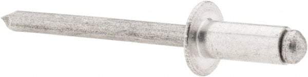 RivetKing - Size 64 Dome Head Aluminum Open End Blind Rivet - Aluminum Mandrel, 0.188" to 1/4" Grip, 3/8" Head Diam, 0.192" to 0.198" Hole Diam, 0.45" Length Under Head, 3/16" Body Diam - Strong Tooling