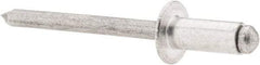 RivetKing - Size 64 Dome Head Aluminum Open End Blind Rivet - Aluminum Mandrel, 0.188" to 1/4" Grip, 3/8" Head Diam, 0.192" to 0.198" Hole Diam, 0.45" Length Under Head, 3/16" Body Diam - Strong Tooling