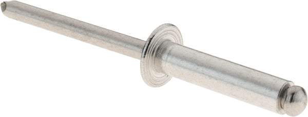 RivetKing - Size 610 Dome Head Aluminum Open End Blind Rivet - Aluminum Mandrel, 0.501" to 5/8" Grip, 3/8" Head Diam, 0.192" to 0.198" Hole Diam, 0.825" Length Under Head, 3/16" Body Diam - Strong Tooling