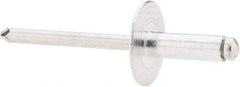 RivetKing - Size 66 Large Flange Dome Head Aluminum Open End Blind Rivet - Aluminum Mandrel, 0.251" to 3/8" Grip, 5/8" Head Diam, 0.192" to 0.196" Hole Diam, 0.575" Length Under Head, 3/16" Body Diam - Strong Tooling