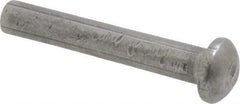 RivetKing - 1/8" Body Diam, Round Uncoated Steel Solid Rivet - 3/4" Length Under Head - Strong Tooling