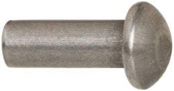 RivetKing - 3/16" Body Diam, Round Steel Solid Rivet - 1/2" Length Under Head - Strong Tooling