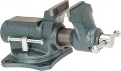 Wilton - 2-1/2" Jaw Width, 2-1/8" Opening Capacity, 1-3/4" Throat Depth, Steel Swivel Bench Vise - Bolt Down Base Attachment, 9.4" Long x 5.7" Wide x 4.9" High - Strong Tooling