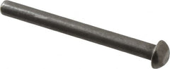 RivetKing - 3/16" Body Diam, Round Uncoated Steel Solid Rivet - 2" Length Under Head, 90° Countersunk Head Angle - Strong Tooling