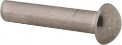 RivetKing - 1/4" Body Diam, Round Uncoated Stainless Steel Solid Rivet - 1-1/4" Length Under Head, Grade 18-8 - Strong Tooling