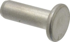 RivetKing - 1/4" Body Diam, Flat Uncoated Steel Solid Rivet - 3/4" Length Under Head - Strong Tooling