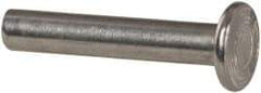 RivetKing - 3/16" Body Diam, Flat Aluminum Solid Rivet - 1" Length Under Head, Grade 1100F - Strong Tooling