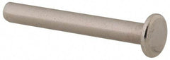 RivetKing - 1/8" Body Diam, Flat Uncoated Stainless Steel Solid Rivet - 1" Length Under Head, Grade 18-8 - Strong Tooling