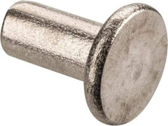 RivetKing - 3/16" Body Diam, Flat Stainless Steel Solid Rivet - 3/8" Length Under Head, Grade 18-8 - Strong Tooling