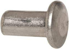 RivetKing - 1/8" Body Diam, Universal Aluminum Solid Rivet - 1/4" Length Under Head, Grade 1100F - Strong Tooling