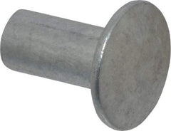 RivetKing - 1/4" Body Diam, Universal Uncoated Aluminum Solid Rivet - 1/2" Length Under Head, Grade 1100F - Strong Tooling