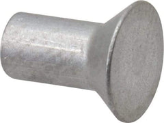 RivetKing - 1/8" Body Diam, Countersunk Uncoated Aluminum Solid Rivet - 1/4" Length Under Head, Grade 1100F, 78° Countersunk Head Angle - Strong Tooling