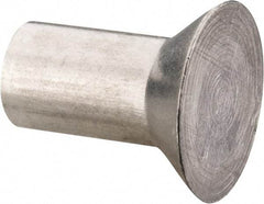 RivetKing - 3/16" Body Diam, Countersunk Aluminum Solid Rivet - 3/8" Length Under Head, Grade 1100F, 78° Countersunk Head Angle - Strong Tooling