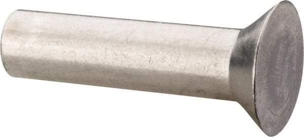 RivetKing - 3/16" Body Diam, Countersunk Aluminum Solid Rivet - 3/4" Length Under Head, Grade 1100F, 78° Countersunk Head Angle - Strong Tooling