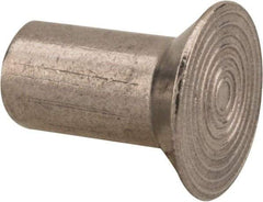 RivetKing - 1/4" Body Diam, Countersunk Uncoated Stainless Steel Solid Rivet - 1/2" Length Under Head, Grade 18-8, 90° Countersunk Head Angle - Strong Tooling