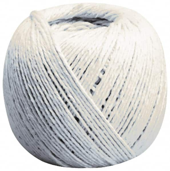 Made in USA - 0.54 Inch Diameter, 10 Ply, Cotton Twine Spool - 25 Lbs. Breaking Strength, White, 2,016 Ft. per Lb. - Strong Tooling