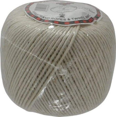 Made in USA - 0.058 Inch Diameter, Cotton Twine Ball - 45 Lbs. Breaking Strength, White, 1,190 Ft. per Lb. - Strong Tooling