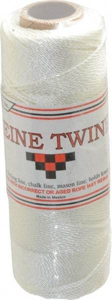 Value Collection - 0.046 Inch Diameter, Seine Twine Spool - 105 Lbs. Breaking Strength, White, 1,800 Ft. per Lb. - Strong Tooling