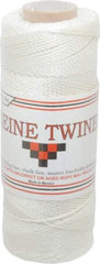 Value Collection - 0.058 Inch Diameter, Seine Twine Spool - 180 Lbs. Breaking Strength, White, 1,100 Ft. per Lb. - Strong Tooling