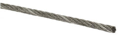 Lift-All - 1/16" Diam, Aircraft Cable Wire - 480 Lb Breaking Strength, 7 x 7 Strand Core - Strong Tooling