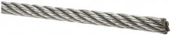 Lift-All - 1/4" Diam, Aircraft Cable Wire - 6,100 Lb Breaking Strength, 7 x 7 Strand Core - Strong Tooling