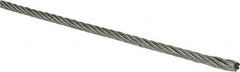 Lift-All - 5/32 Inch Diameter Aircraft Cable Wire - 2,800 Lbs. Breaking Strength, 7 x 19 Strand Core - Strong Tooling