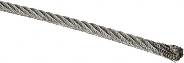 Lift-All - 1/4 Inch Diameter Aircraft Cable Wire - 7,000 Lbs. Breaking Strength, 7 x 19 Strand Core - Strong Tooling