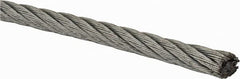 Lift-All - 5/16" Diam, Aircraft Cable Wire - 9,800 Lb Breaking Strength, 7 x 19 Strand Core - Strong Tooling