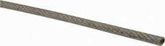 Lift-All - 3/32" x 1/16" Diam, Coated Aircraft Cable Wire - 480 Lb Breaking Strength, 7 x 7 Strand Core, Vinyl Coating - Strong Tooling