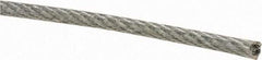 Value Collection - 1/8" x 3/32" Diam, Coated Aircraft Cable Wire - 920 Lb Breaking Strength, 7 x 7 Strand Core, Vinyl Coating - Strong Tooling