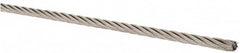 Lift-All - 1/8" Diam, Stainless Steel Wire Rope - 1,300 Lb Breaking Strength, Material Grade 316, 7 x 19 Strand Core - Strong Tooling