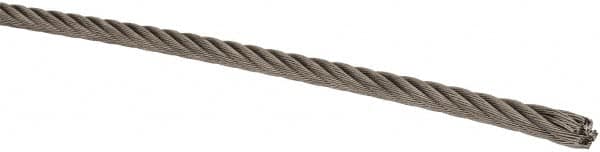 Lift-All - 3/16" Diam, Stainless Steel Wire Rope - 2,900 Lb Breaking Strength, Material Grade 316, 7 x 19 Strand Core - Strong Tooling