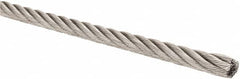 Lift-All - 5/32" Diam, Stainless Steel Wire Rope - 2,400 Lb Breaking Strength, Material Grade 304, 7 x 19 Strand Core - Strong Tooling