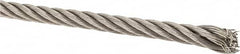 Lift-All - 3/16" Diam, Stainless Steel Wire Rope - 3,700 Lb Breaking Strength, Material Grade 304, 7 x 19 Strand Core - Strong Tooling