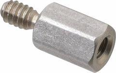 Electro Hardware - #6-32, 5/8" OAL, 1/4" Across Flats, Stainless Steel Hex Male/Female Circuit Board Standoffs - 3/8" Thread Depth, 3/8" Body Length, Bright Finish - Strong Tooling