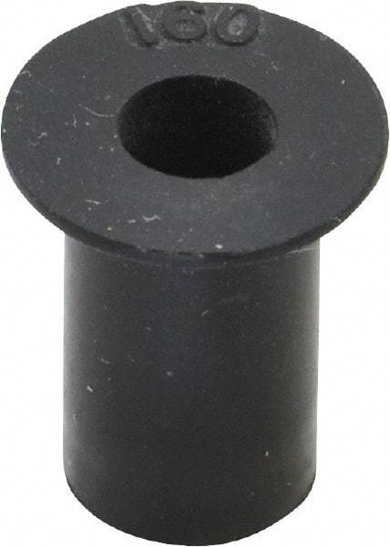 Au-Ve-Co Products - #10-32, 0.562" Diam x 0.04" Thick Flange, Rubber Insulated Rivet Nut - UNF Thread, Neoprene, 5/8" Long x 0.377" Body Diam, 0.665" OAL - Strong Tooling