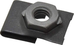 Value Collection - 5/16-18 Screw, 0.087 to 0.093" Thick, Spring Steel J Nut Retainer - 9/16" Center Edge, Black Phosphate Finish - Strong Tooling