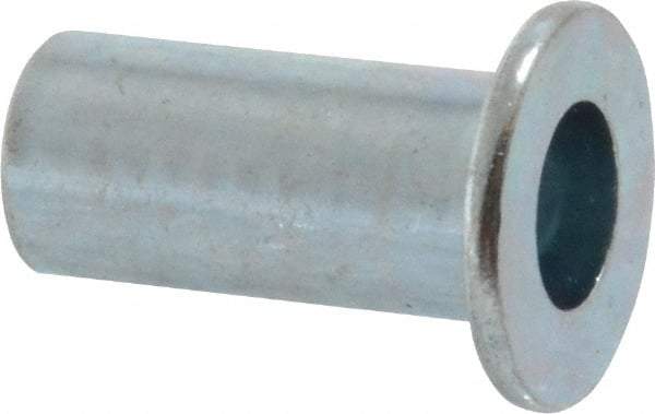 Value Collection - #10-24, 0.01 to 0.08" Grip, Steel Standard Rivet Nut - Drill Size Letter F, Flat Head - Strong Tooling