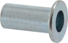 Value Collection - #10-24, 0.01 to 0.08" Grip, Steel Standard Rivet Nut - Drill Size Letter F, Flat Head - Strong Tooling