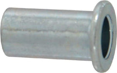 Value Collection - 1/4-20, 0.02 to 0.08" Grip, Steel Standard Rivet Nut - Drill Size Letter R, Flat Head - Strong Tooling