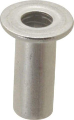 Value Collection - #6-32, 0.01 to 0.08" Grip, #12, Aluminum Standard Rivet Nut - Flat Head - Strong Tooling